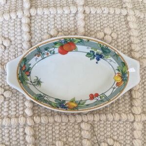 Wedgwood Eden Small Serving Dish in White, Green, Orange